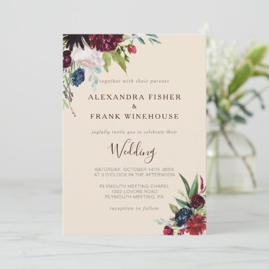 ブルグモダンンディ海軍赤面結婚フローラのInvitati 招待状 (スタンド正面)