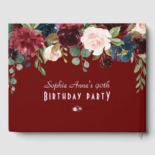 ブルグユニークンディ海軍ブルーフローラ結婚ズ ゲストブック (裏面)