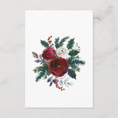 ブルグンディエレガントウィンターバラズ結婚詳細 エンクロージャーカード (裏面)