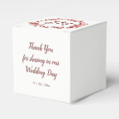 ブルグンディエレガントバラリースモノグラム結婚ズ フェイバーボックス (正面サイド)