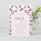 ブルグンディエレガントフローラブライダルシャワー 招待状 (スタンド正面)