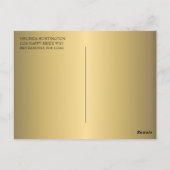 ブルグンディエレガントフローラ金ゴールドブライダルシャワー ポストカード (裏面)