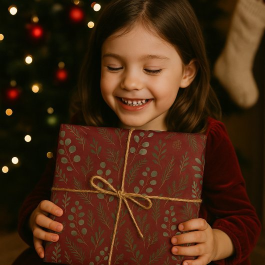 ブルグンディエレガントボタニカルホリデー 薄葉紙