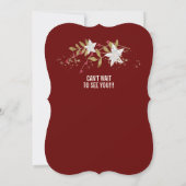 ブルグンディエレガントポインセティアホリデーパーティー 招待状 (裏面)