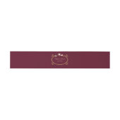 ブルグンディエレガントマルサラフローラ秋の結婚式 招待状ベリーバンド (フラット)