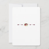 ブルグンディエレガントマルサラフローラ秋ブライダルシャワー 招待状 (裏面)