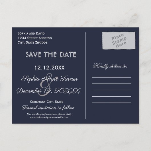 ブルグンディエレガントマルサラフローラ秋日付を保存 案内ポストカード (裏面)