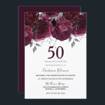 ブルグンディエレガントマルーンバラ50th誕生日パーティー 招待状<br><div class="desc">バーグンディエレガントマルーンバラ50th誕生日パーティーへの招待ニッチとネストストアでマッチングコレクションを参照</div>