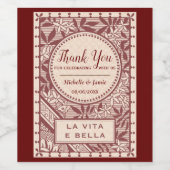 ブルグンディエレガントラヴィタEベラ引用文 ワインラベル (シングルラベル)