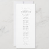 ブルグンディエレガント赤面フローラ結婚式 プログラム (裏面)