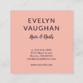 ブルグンディハイドランゲア&ピンクローズ スクエア名刺 (裏面)