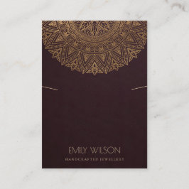 ブルグンディフェイク金ゴールドマ華美ンダラネックレスディスプレイ 名刺