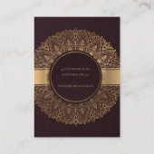 ブルグンディフェイク金ゴールドマ華美ンダラネックレスディスプレイ 名刺 (裏面)