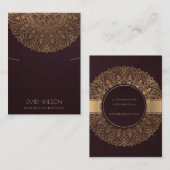 ブルグンディフェイク金ゴールドマ華美ンダラネックレスディスプレイ 名刺 (正面/裏面)