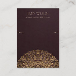 ブルグンディフェイク金ゴールドマ華美ンダラネックレスディスプレイ 名刺