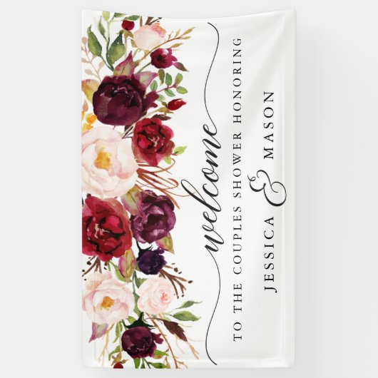 ブルグンディマルサラビニルウェルカムバナー 横断幕 (縦)