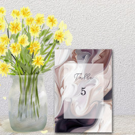 ブルグンディモダンアイボリーグレエレガントー テーブルナンバー