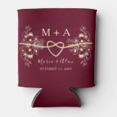 ブルグンディモダン結婚式の引き出物 缶クーラー (正面)