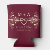 ブルグンディモダン結婚式の引き出物 缶クーラー (裏面)