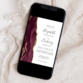 ブルグンディモダン金ゴールドアゲート結婚式招待状 招待状