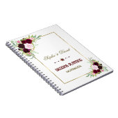 ブルグンディ王室のマルサラフローラウェディングプランナー ノートブック (右側)