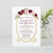 ブルグンディ王室のマルサラフローラ秋の結婚式 招待状 (スタンド正面)