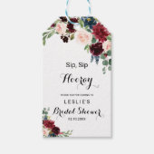 ブルグンディ素朴シップショホレーブライダルシャワー ギフトタグ (正面)