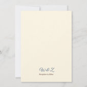 ブルグンディ素朴ネイビー結婚式招待状 招待状 (裏面)