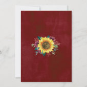 ブルグンディ素朴バラフローラブライダルシャワー 招待状 (裏面)