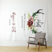 ブルグンディ素朴フローラボホ狩りはオーバー結婚ズ タペストリー (インサイチュ(横))