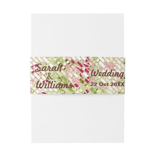 ブルグンディ素朴フローラマルーンバラズ結婚 招待状ベリーバンド (裏面例)