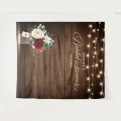 ブルグンディ素朴フローラメイスンジャーブライダルシャワー タペストリー (正面(横))