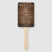 ブルグンディ素朴フローラメイスンジャー結婚式 プログラム ハンドファン (裏面)