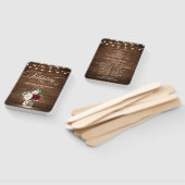 ブルグンディ素朴フローラメイスンジャー結婚式 プログラム ハンドファン (組立なし)