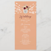 ブルグンディ素朴フローラ結婚式 プログラム (正面)