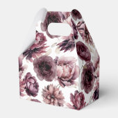 ブルグンディ素朴プラムフローラブライダルシャワー フェイバーボックス (裏面サイド)