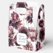 ブルグンディ素朴プラムフローラブライダルシャワー フェイバーボックス (オープン)