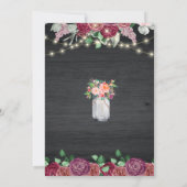 ブルグンディ素朴メイソンジャールライツブライダルシャワー 招待状 (裏面)