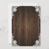 ブルグンディ素朴赤面フローラ結婚式招待状 招待状 (裏面)