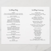 ブルグンディ素朴赤面秋フローラ結婚式 プログラム (裏面)