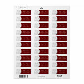 ブルグンディ結婚の写真差出人住所 ラベル (フルシート)