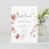 ブルグンディ&素朴ラスト紅葉ブライダルブランチ 招待状 (スタンド正面)