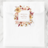 ブルグ素朴ンディテラコッタフローラ結婚ズ スクエアシール (バッグ)