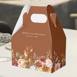 ブルグ素朴ンディテラコッタフローラ結婚ズ フェイバーボックス