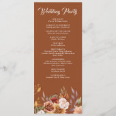 ブルグ素朴ンディテラコッタフローラ結婚ズ プログラム (裏面)