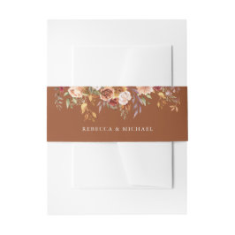 ブルグ素朴ンディテラコッタフローラ結婚ズ 招待状ベリーバンド