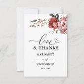 ブルグ素朴ンディフローラ結婚サンキューカード サンキューカード (正面)