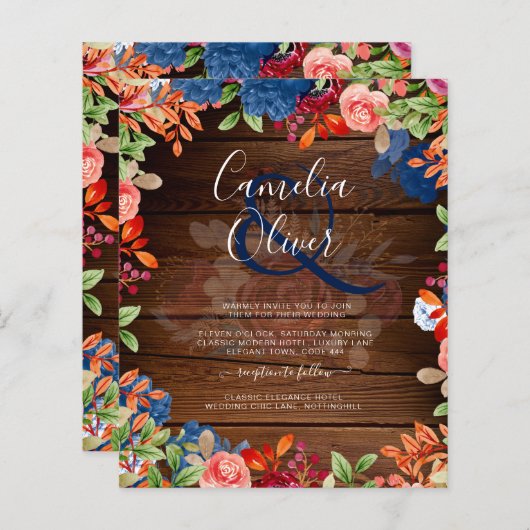 ブルグ素朴ンディブルーフローラ結婚ズ (正面/裏面)