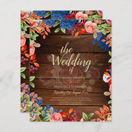 ブルグ素朴ンディブルーフローラ結婚ズ (正面/裏面)