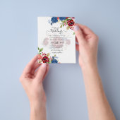 ブルグ素朴ンディブルーフローラ結婚ズ チラシ (手)